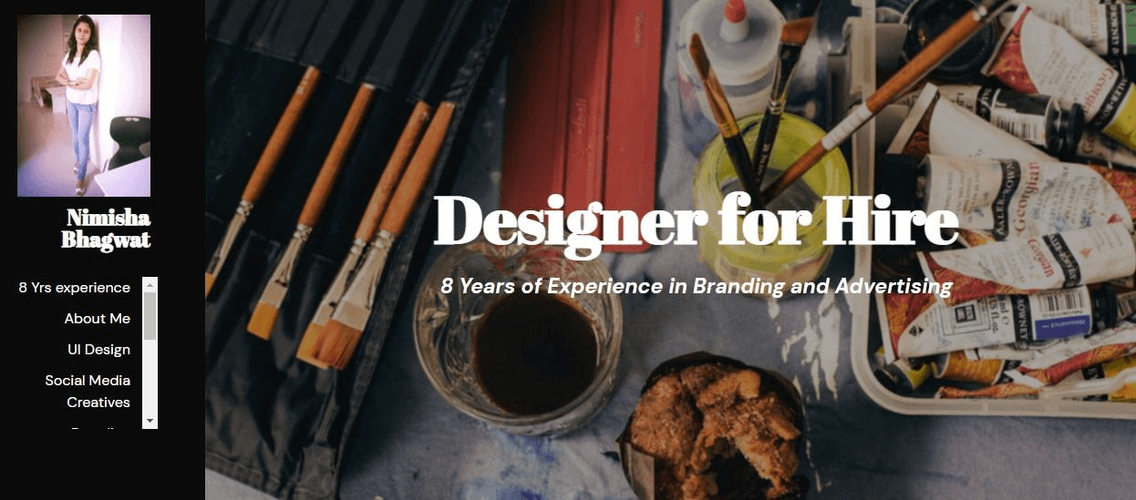 平面設計師簡歷網站範例二 平面設計師簡歷網站範例二